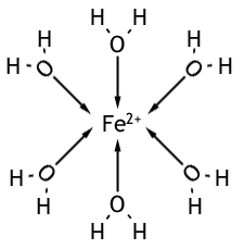 diagram of an iron (II) aqua ion